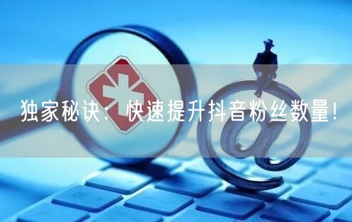 独家秘诀：快速提升抖音粉丝数量！