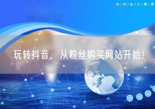 玩转抖音，从粉丝购买网站开始！