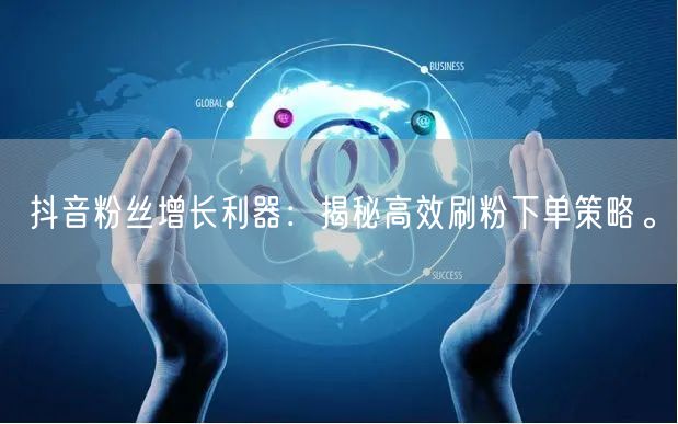 抖音粉丝增长利器：揭秘高效刷粉下单策略。