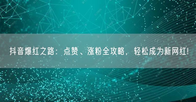 抖音爆红之路：点赞、涨粉全攻略，轻松成为