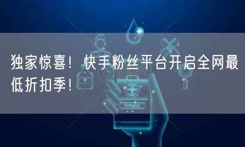 独家惊喜！快手粉丝平台开启全网最低折扣季！