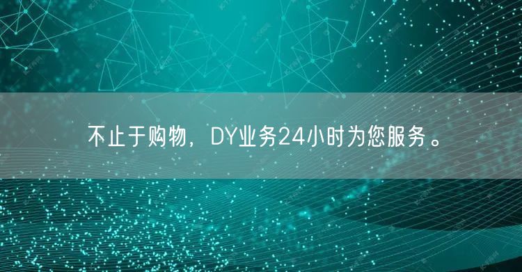 不止于购物，DY业务24小时为您服务。