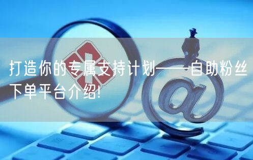 打造你的专属支持计划——自助粉丝下单平台