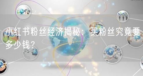 小红书粉丝经济揭秘：买粉丝究竟要多少钱？