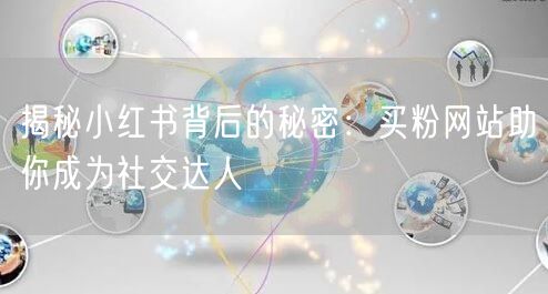 揭秘小红书背后的秘密：买粉网站助你成为社交达人