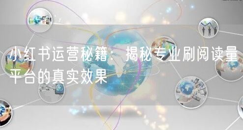 小红书运营秘籍：揭秘专业刷阅读量平台的真实效果