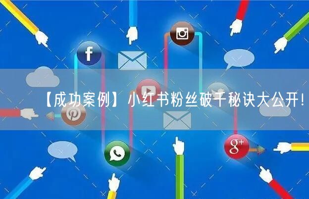 【成功案例】小红书粉丝破千秘诀大公开！