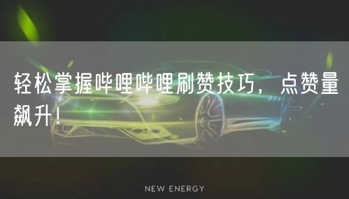 轻松掌握哔哩哔哩刷赞技巧，点赞量飙升！