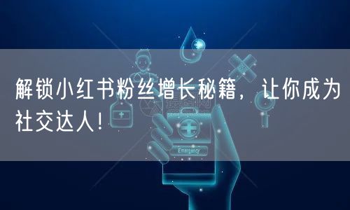 解锁小红书粉丝增长秘籍，让你成为社交达人