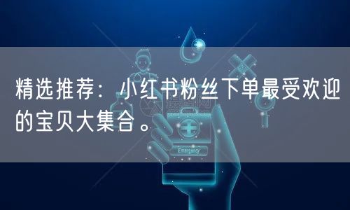 精选推荐：小红书粉丝下单最受欢迎的宝贝大