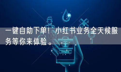 一键自助下单！小红书业务全天候服务等你来