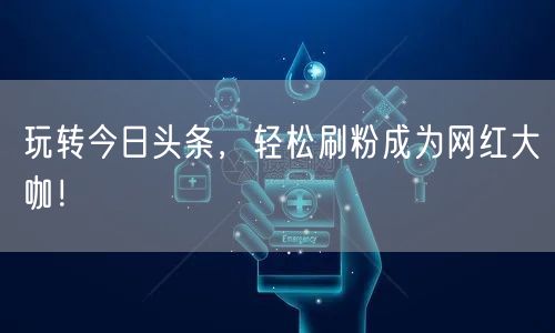 玩转今日头条，轻松刷粉成为网红大咖！