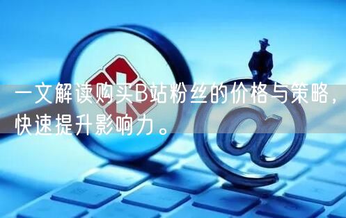 一文解读购买B站粉丝的价格与策略，快速提升影响力。