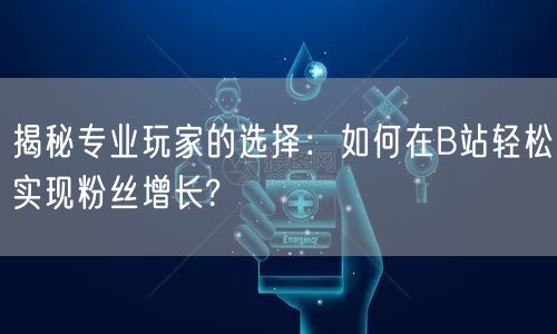 揭秘专业玩家的选择：如何在B站轻松实现粉丝增长?