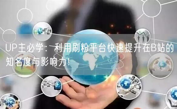 UP主必学：利用刷粉平台快速提升在B站的