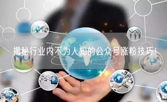 揭秘行业内不为人知的公众号涨粉技巧！